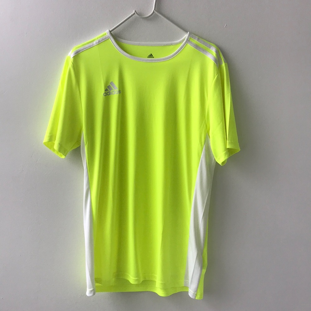 ADIDAS NEON YELLOW T SHIRT